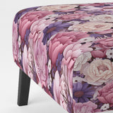 Springtime Purple Blossoms Botanical Pattern - Cottage Arm Chair