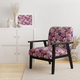 Springtime Purple Blossoms Botanical Pattern - Cottage Arm Chair