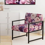 Springtime Purple Blossoms Botanical Pattern - Cottage Arm Chair