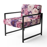 Springtime Purple Blossoms Botanical Pattern - Cottage Arm Chair
