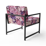 Springtime Purple Blossoms Botanical Pattern - Cottage Arm Chair