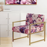 Springtime Purple Blossoms Botanical Pattern - Cottage Arm Chair