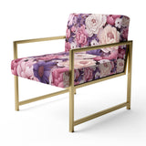 Springtime Purple Blossoms Botanical Pattern - Cottage Arm Chair