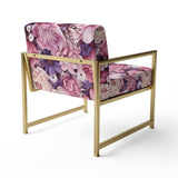 Springtime Purple Blossoms Botanical Pattern - Cottage Arm Chair