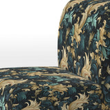 Damask Black And Golden Calligraphy Flourishes - Bohemian Accent Slipper Chair