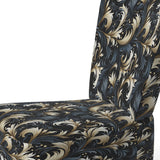 Damask Black And Grey Calligraphy Flourishes - Bohemian Arm Chair
