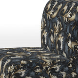 Damask Black And Grey Calligraphy Flourishes - Bohemian Arm Chair