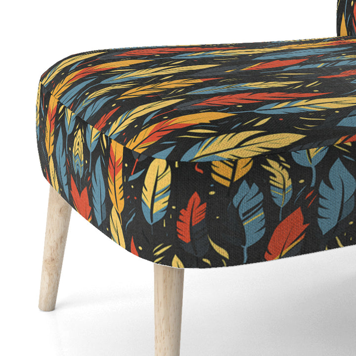 Feather Tribal Fusion - Modern Accent Slipper Chair