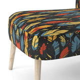 Feather Tribal Fusion - Modern Accent Slipper Chair