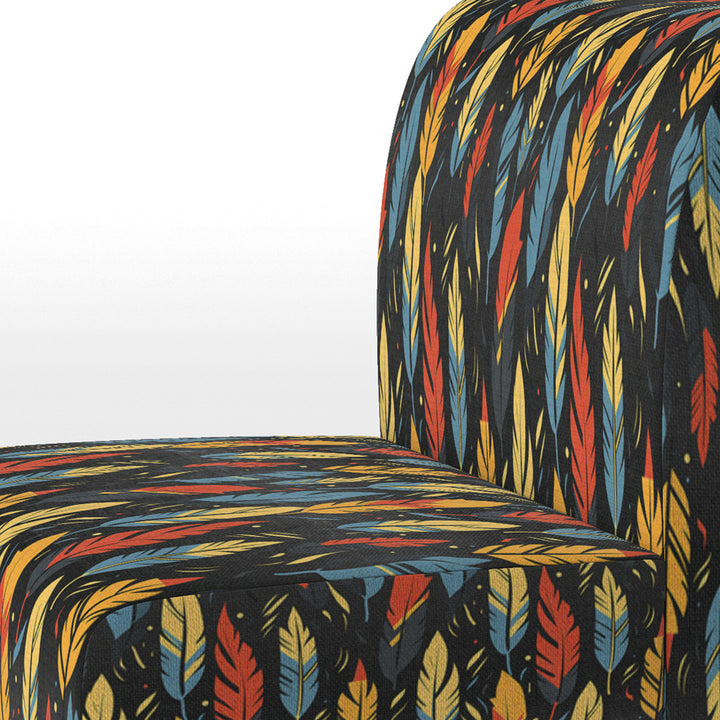 Feather Tribal Fusion - Modern Accent Slipper Chair