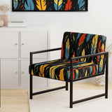 Feather Tribal Fusion - Modern Accent Slipper Chair