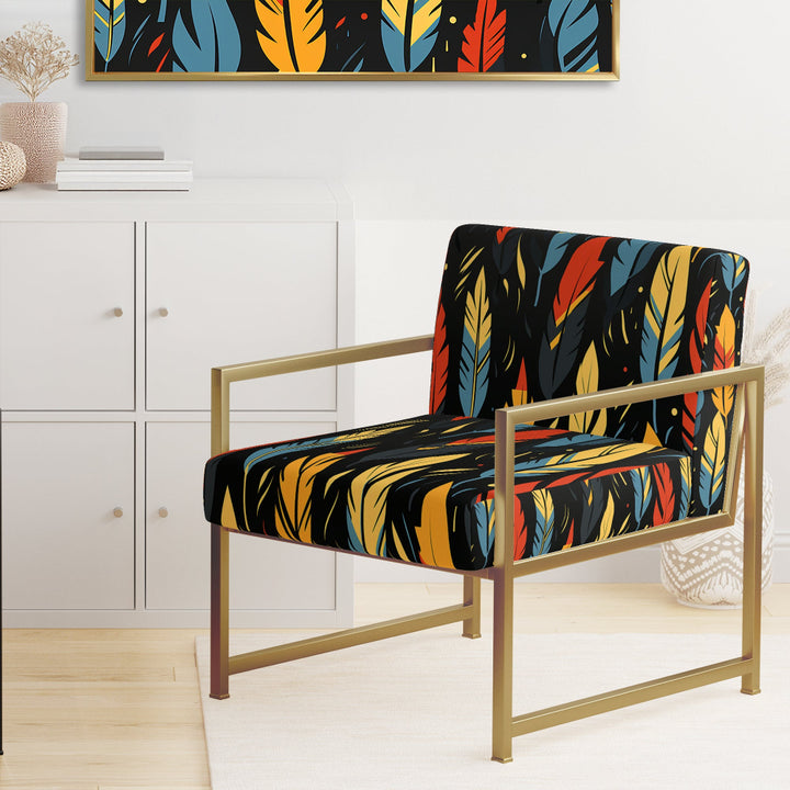 Feather Tribal Fusion - Modern Accent Slipper Chair