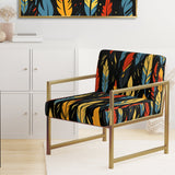 Feather Tribal Fusion - Modern Accent Slipper Chair