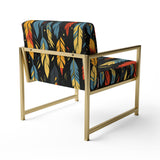 Feather Tribal Fusion - Modern Accent Slipper Chair