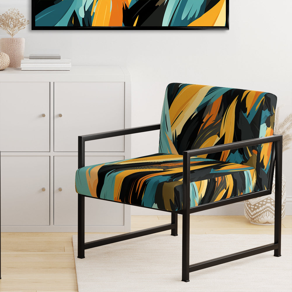 Tribal Camo Fusion - Upholstered Modern Accent Chairs