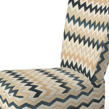 Ivory Boho Accents Chevron- Upholstered Accent Chair