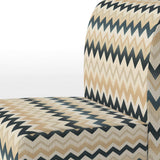 Ivory Boho Accents Chevron- Upholstered Accent Chair