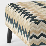 Ivory Boho Accents Chevron- Upholstered Accent Chair