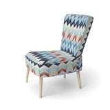 Geometric Harmony Chevron Pattern - Glam Arm Chair