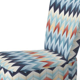 Geometric Harmony Chevron Pattern - Glam Arm Chair