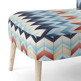 Geometric Harmony Chevron Pattern - Glam Arm Chair
