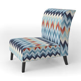 Geometric Harmony Chevron Pattern - Glam Arm Chair