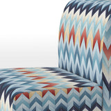 Geometric Harmony Chevron Pattern - Glam Arm Chair