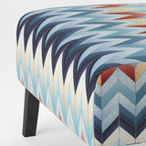 Geometric Harmony Chevron Pattern - Glam Arm Chair