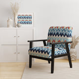 Geometric Harmony Chevron Pattern - Glam Arm Chair