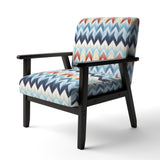 Geometric Harmony Chevron Pattern - Glam Arm Chair