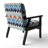 Geometric Harmony Chevron Pattern - Glam Arm Chair