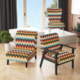 Retro Revival Chevron Pattern - Glam Accent Slipper Chair