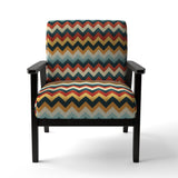 Retro Revival Chevron Pattern - Glam Accent Slipper Chair
