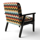 Retro Revival Chevron Pattern - Glam Accent Slipper Chair