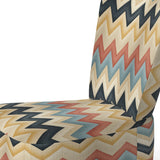 Earthy Tones Chevron Pattern - Upholstered Glam Accent Chairs