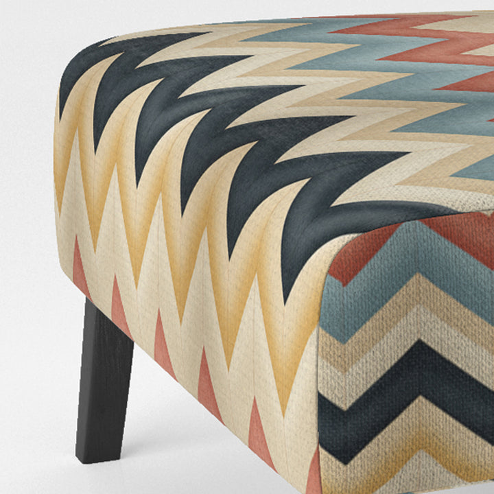 Earthy Tones Chevron Pattern - Upholstered Glam Accent Chairs