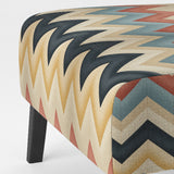 Earthy Tones Chevron Pattern - Upholstered Glam Accent Chairs