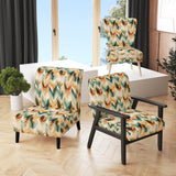Golden Gilded Chevron Reverie - Glam Arm Chair