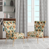 Golden Gilded Chevron Reverie - Glam Arm Chair