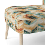 Golden Gilded Chevron Reverie - Glam Arm Chair