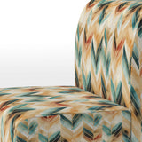Golden Gilded Chevron Reverie - Glam Arm Chair