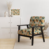 Golden Gilded Chevron Reverie - Glam Arm Chair