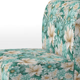 Bohemian Dream Emerald Dahlia Pattern - Cottage Accent Slipper Chair