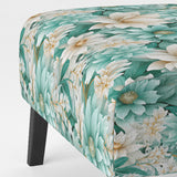 Bohemian Dream Emerald Dahlia Pattern - Cottage Accent Slipper Chair