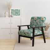Bohemian Dream Emerald Dahlia Pattern - Cottage Accent Slipper Chair