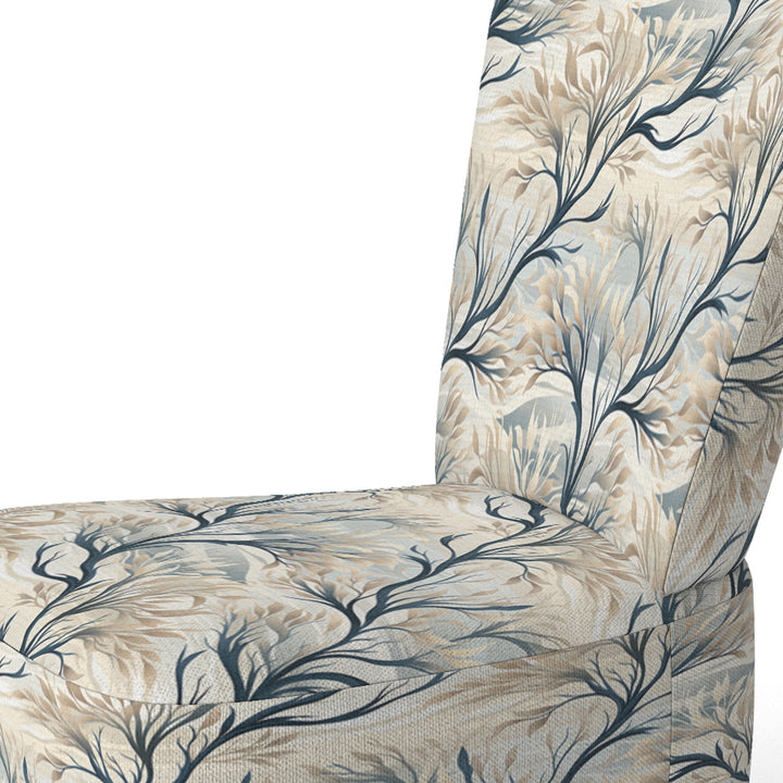 Grey Minimalist Tree Landscape - Cottage Arm Chair