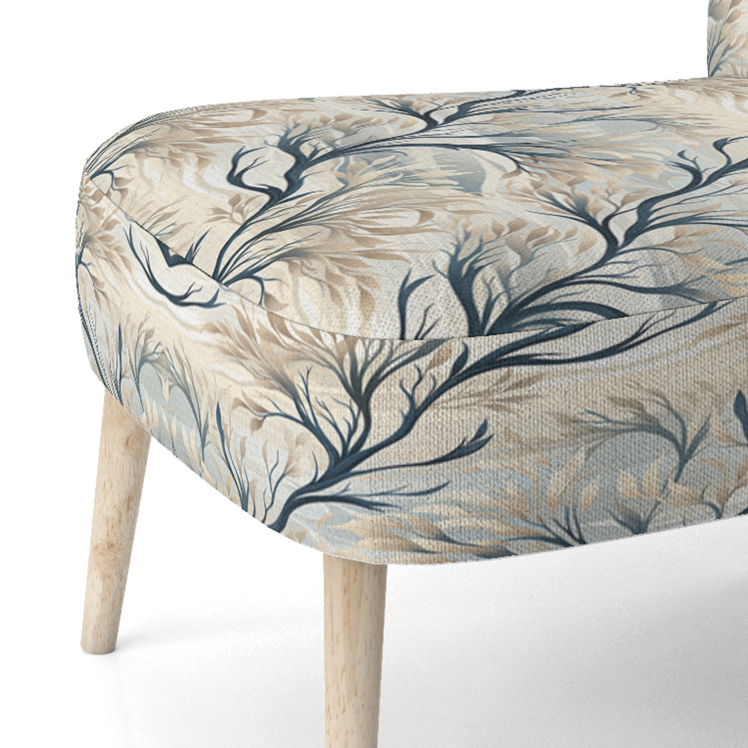 Grey Minimalist Tree Landscape - Cottage Arm Chair