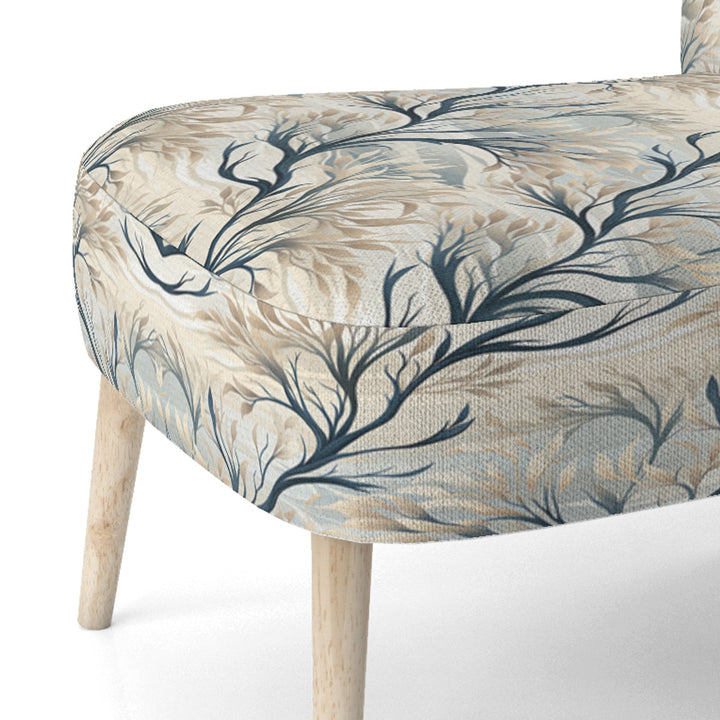 Grey Minimalist Tree Landscape - Cottage Arm Chair
