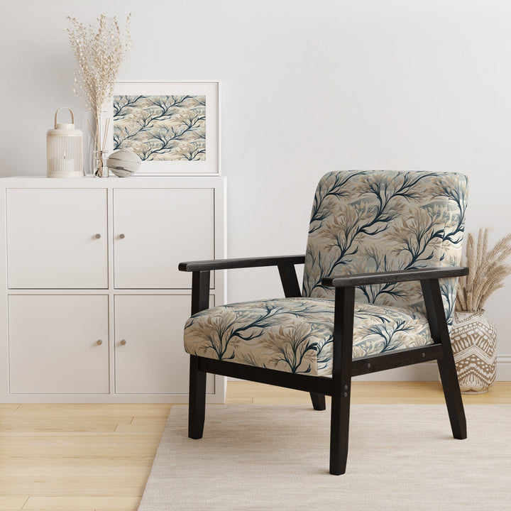 Grey Minimalist Tree Landscape - Cottage Arm Chair