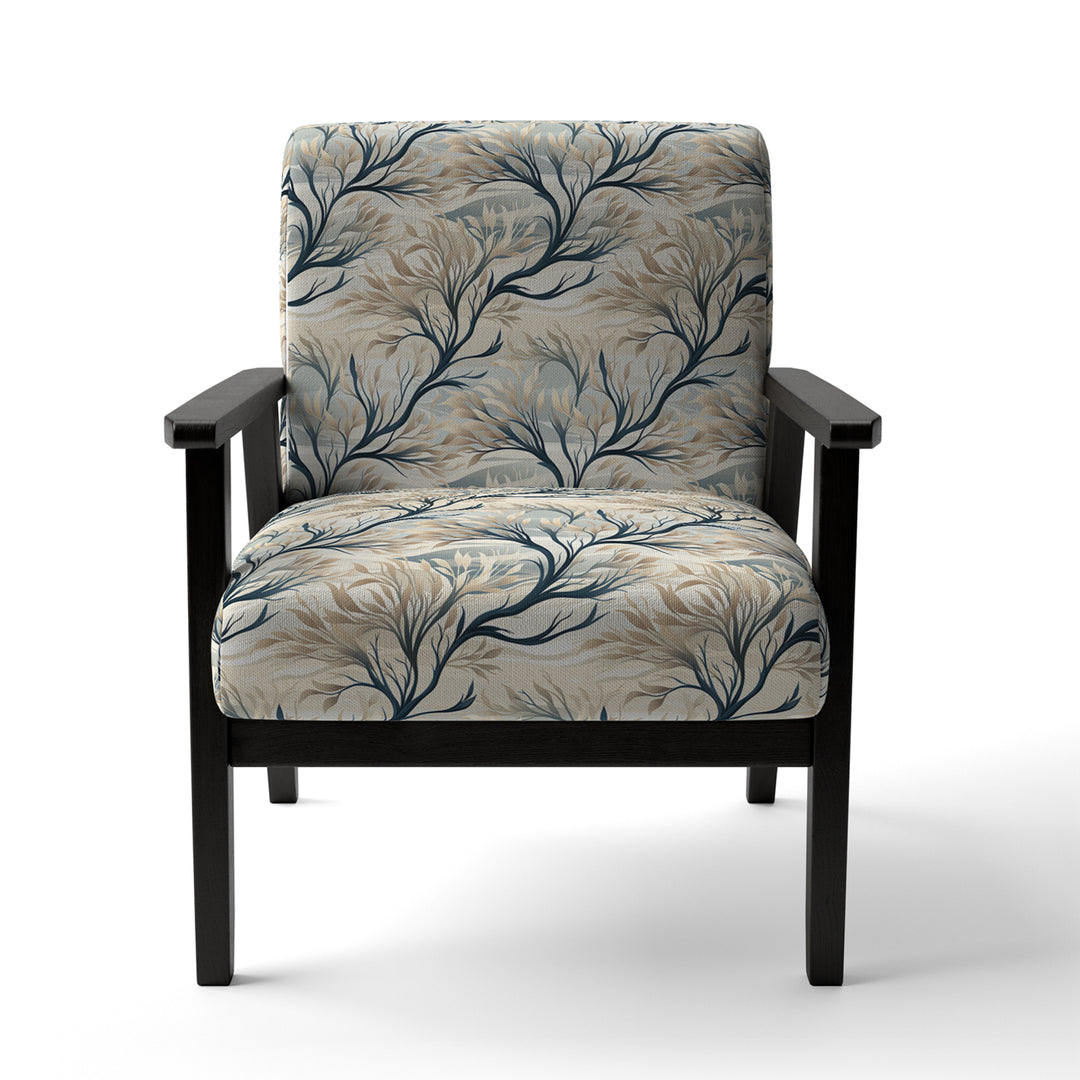 Grey Minimalist Tree Landscape - Cottage Arm Chair